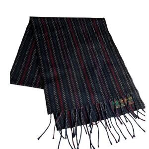 Tweedvale Scottish Colorful Striped Fringed Lambswool Scarf